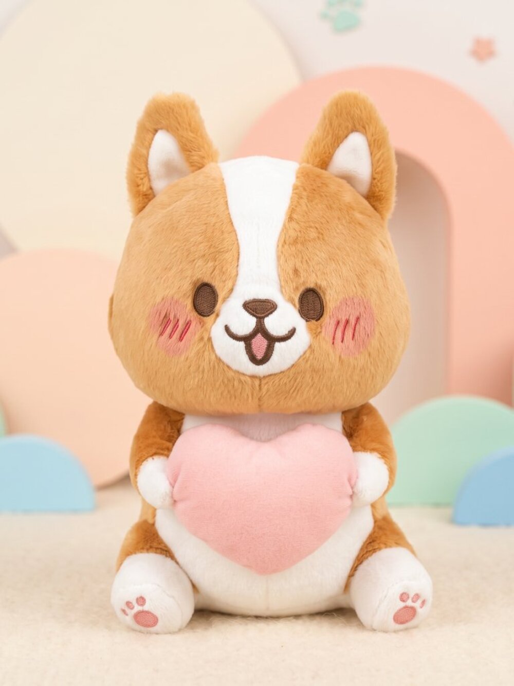 Marumaru Corgi Heart Plush